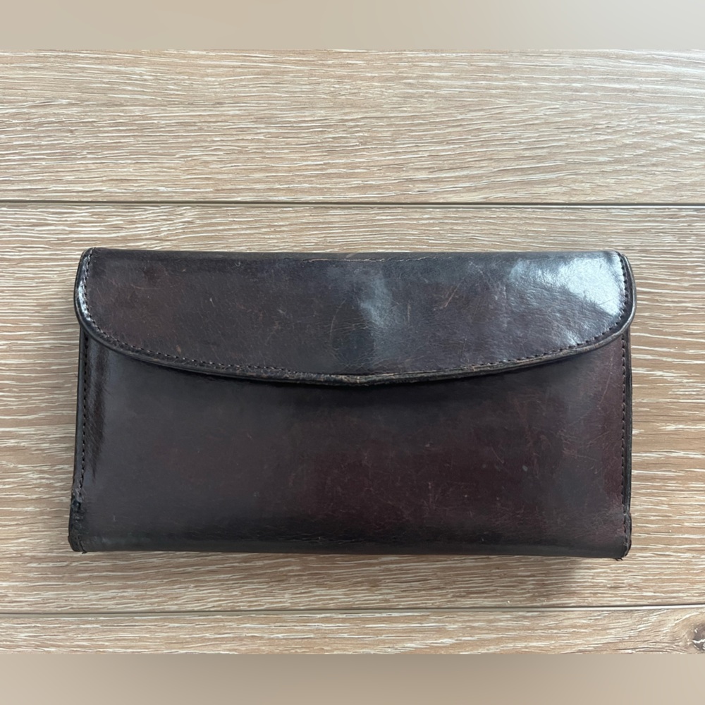Vintage COACH Leather Tri Fold Brown Wallet neutral chic leather